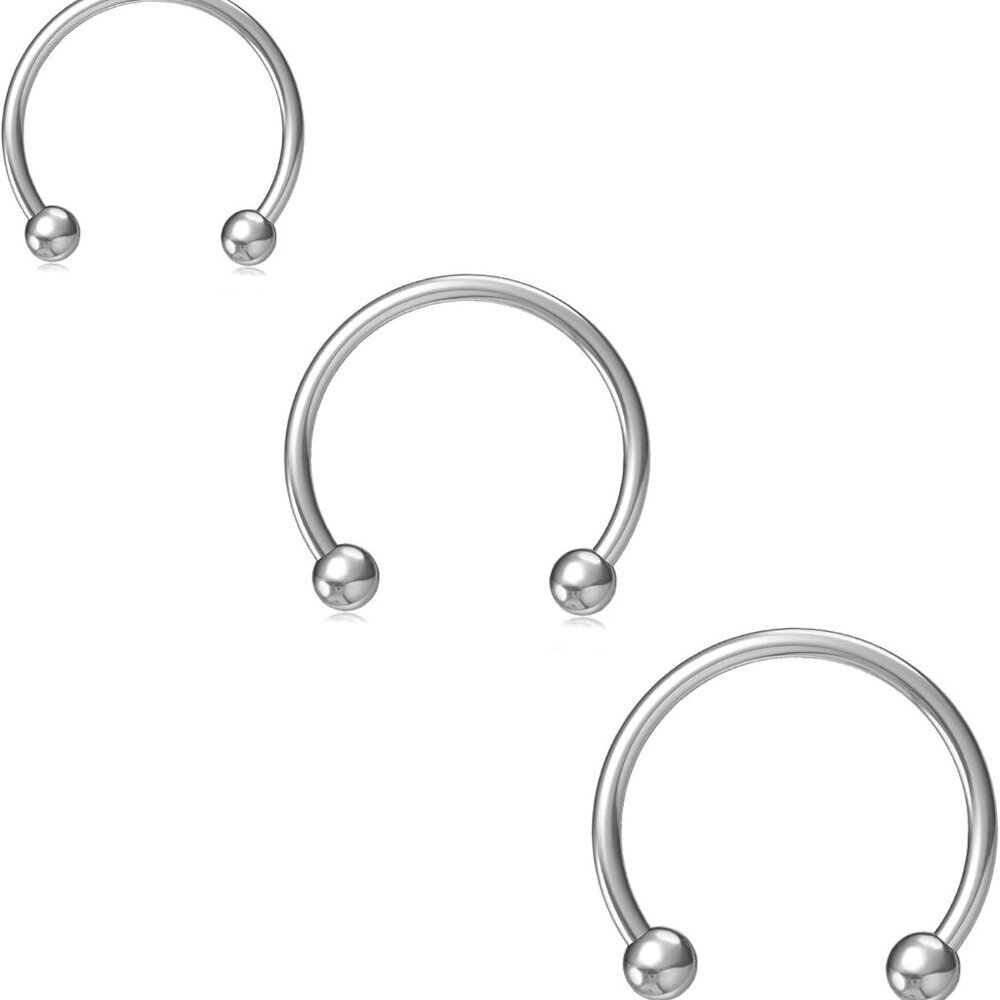 Horseshoe Hoop Nose Rings Cartilage Earring Nose Septum Nose Nostril Stainless S